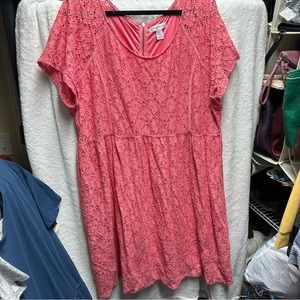 Motherhood maternity coral pink dress 3XL